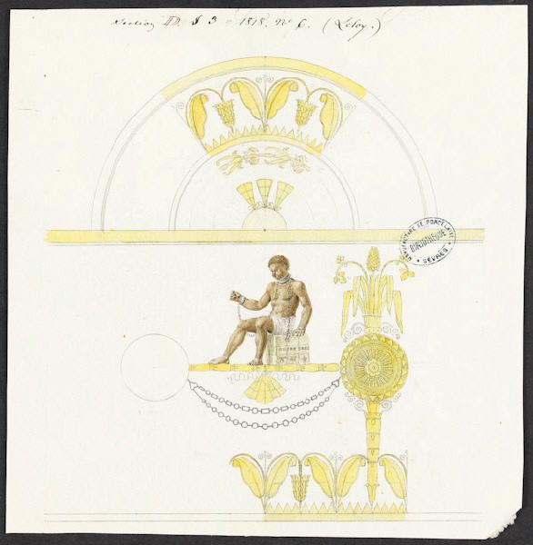 Élément décoratif [Pot à sucre] ; L'Esclave africain