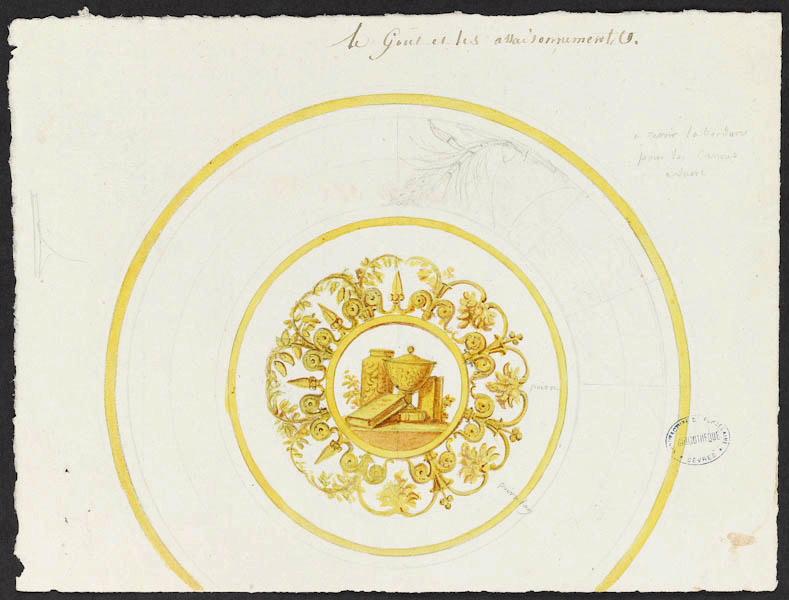 Eléments décoratifs [Soucoupe du Déjeuner des Cinq Sens] ; Le Goût et les assaisonnements