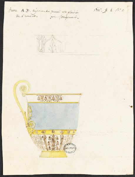 Eléments décoratifs [Tasse AB] ; Tasse AB du Déjeuner des peines et des plaisirs d'amour