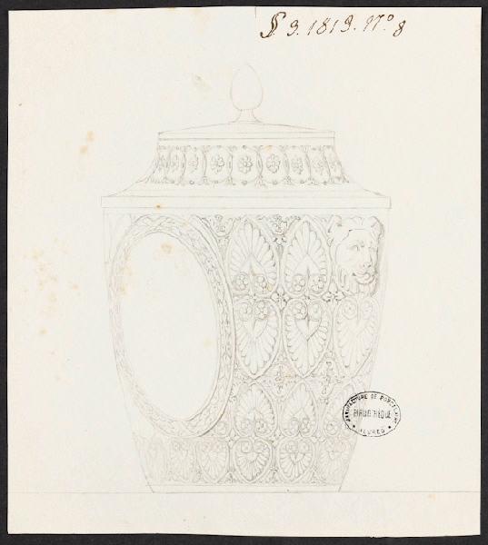 Pot à sucre tête de lion