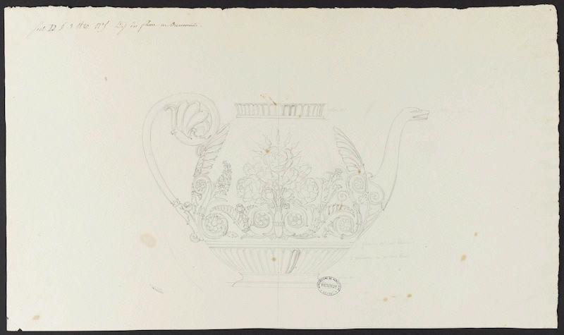 Théière du Déjeuner des fleurs en ornement