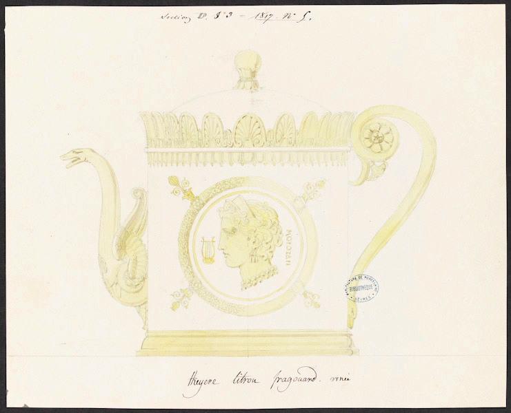 Théière litron Fragonard