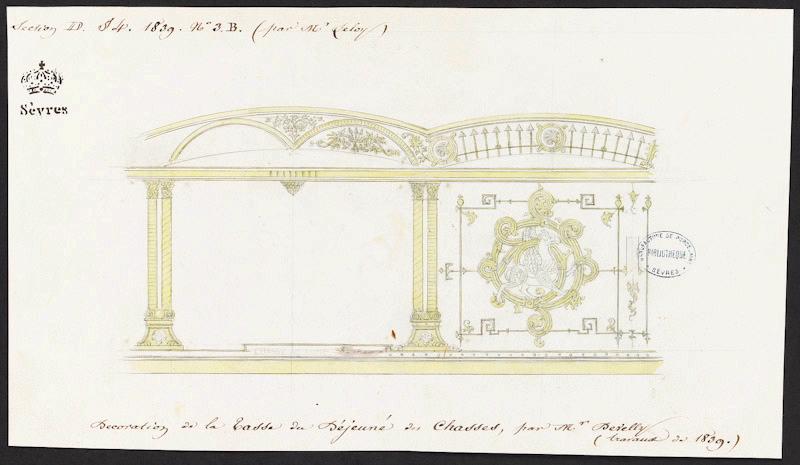 Éléments décoratifs [Tasse du Déjeuner des chasses] (Décoration de tasse et soucoupe pour le Déjeuner des Chasses par Mr Develly)