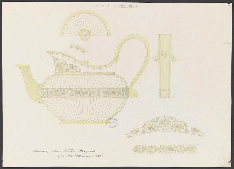 Théière Wedgwood godronnée