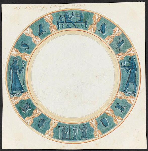 Assiette du service Egyptien (Projet pour le service Egyptien)