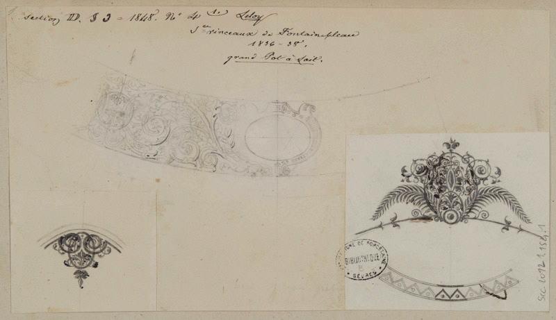 Éléments décoratifs [Pot à lait du service Rinceaux du Palais de Fontainebleau ]