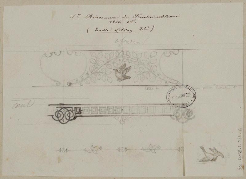 Éléments décoratifs [Tasse Litron du service Rinceaux du Palais de Fontainebleau ]