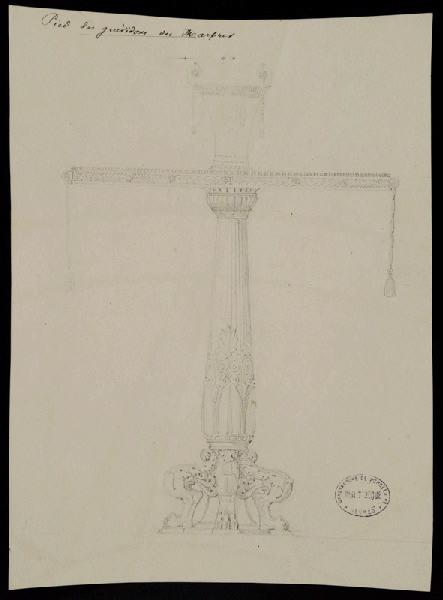 Pied du guéridon des Marbres