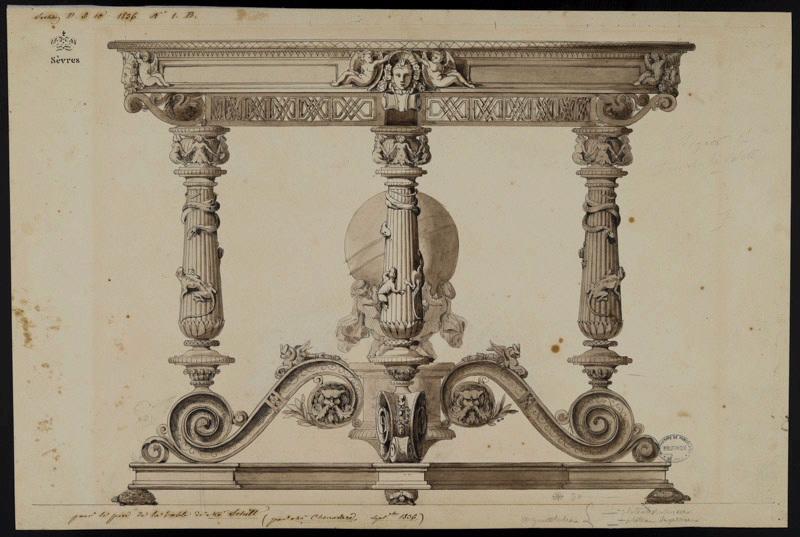 Pied de la table des Fleurs