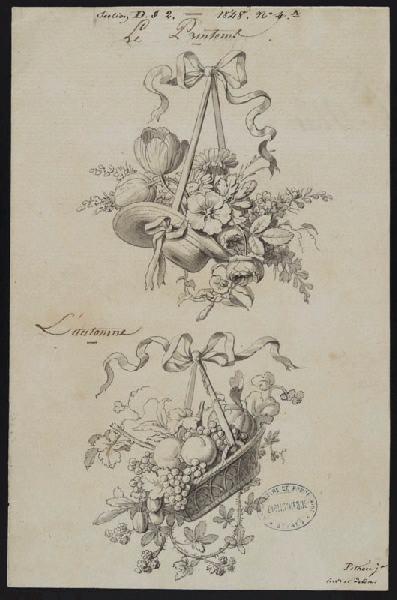 Eléments décoratifs [Attributs Louis XVI, les saisons]