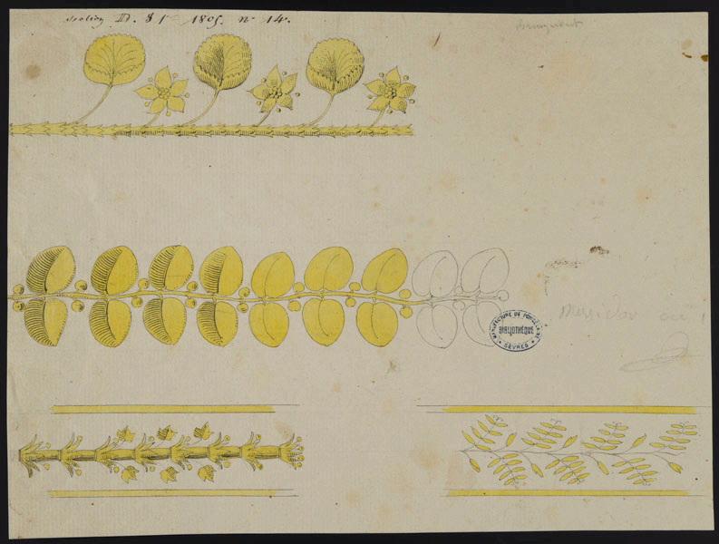 Eléments décoratifs [Ornement, frise fleurs]