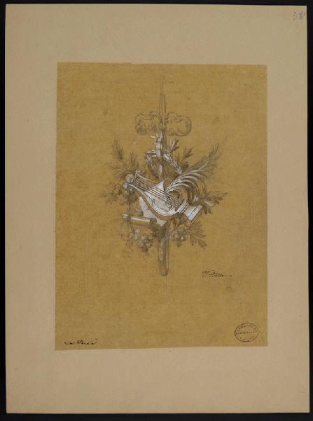 Elément décoratif [Trophée, la poésie]