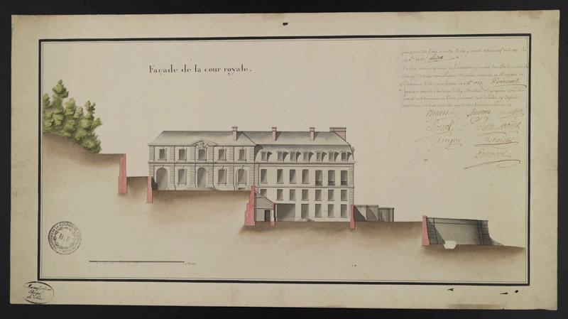 Façade de la cour royale [Manufacture royale de porcelaine de Sèvres]