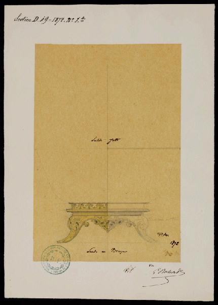 Elément décoratif [Pied en bronze pour petite jatte]