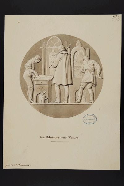 Elément décoratif [La peinture sur verre]