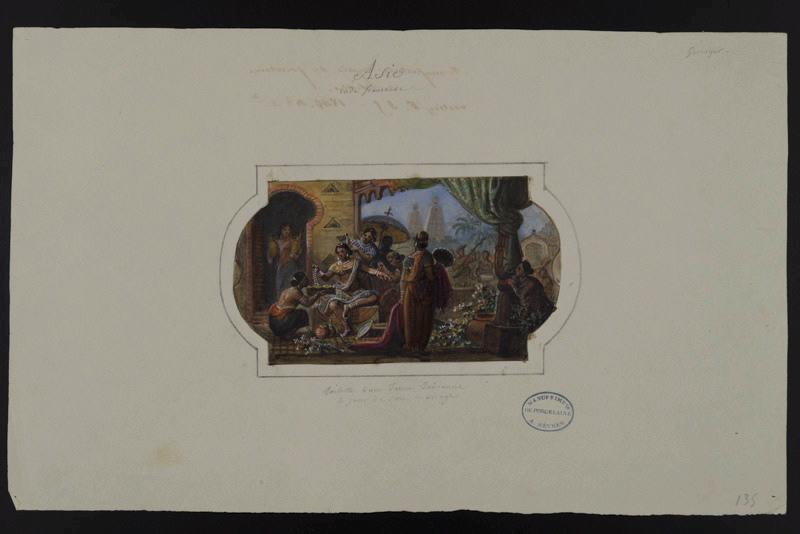 Elément décoratif [Coffret La toilette des femmes dans les cinq parties de la terre]