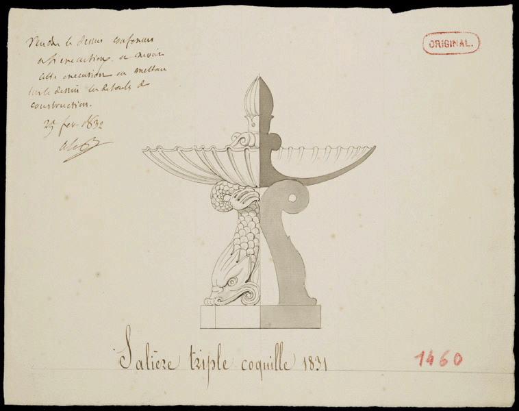 Salière triple coquille