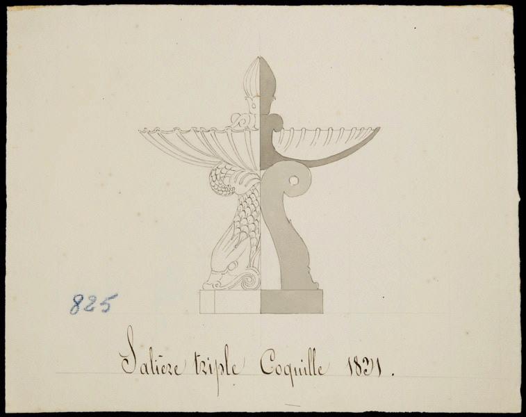 Salière triple coquille