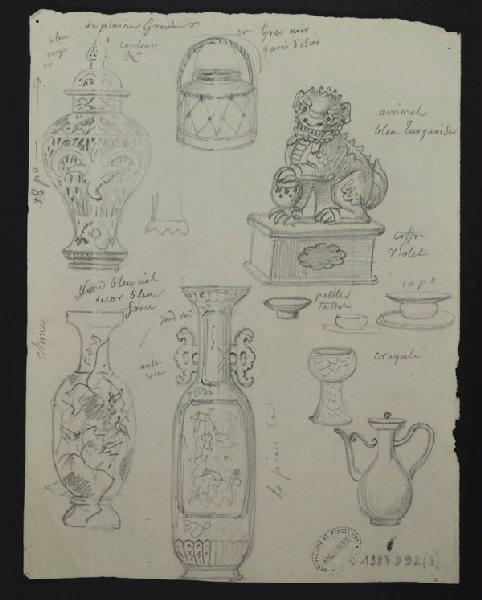 Eléments décoratifs [Coffret du cabinet de la Reine aux Tuileries]