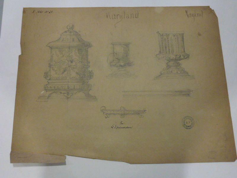 Eléments de service en porcelaine pour fumeur