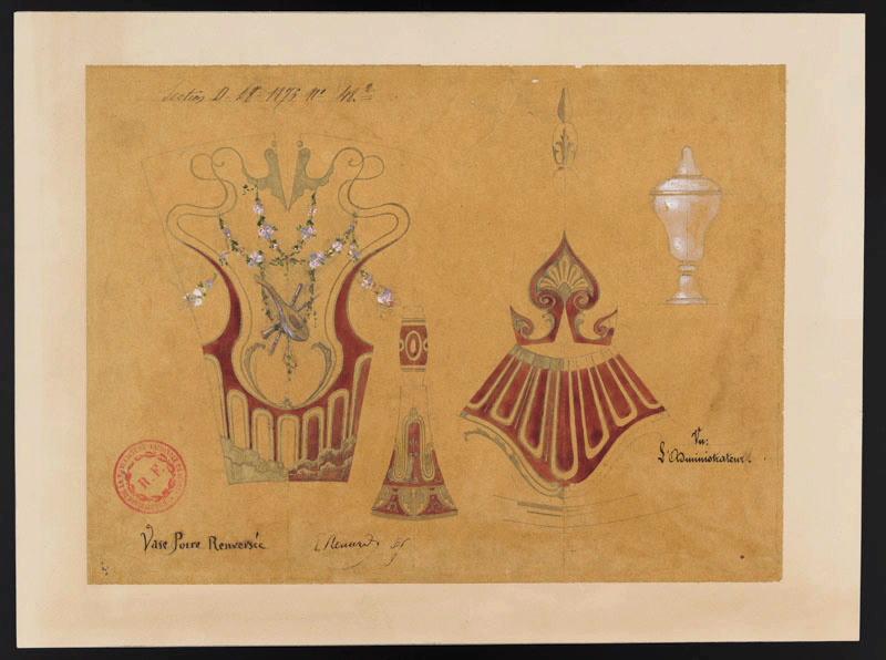 Eléments décoratifs [Vase poire renversée]