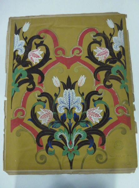 Eléments décoratifs [Dessin d'étoffe pour soierie]