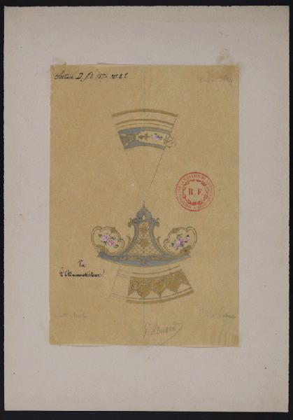 Elément décoratif [Assiette montée du service N°4]