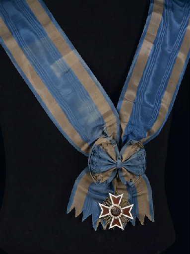 Croix et ruban de Grand Croix de l'ordre de la Couronne