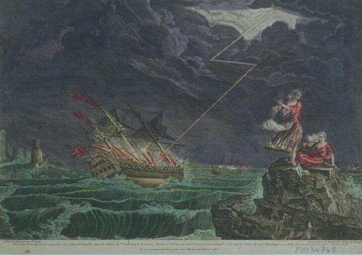 La foudre tombant sur un vaisseau [titre factice]