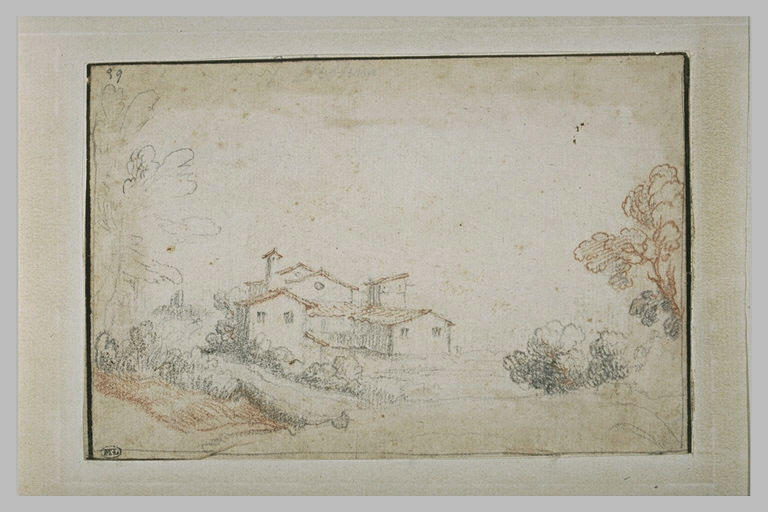 Paysage avec un groupe de maisons