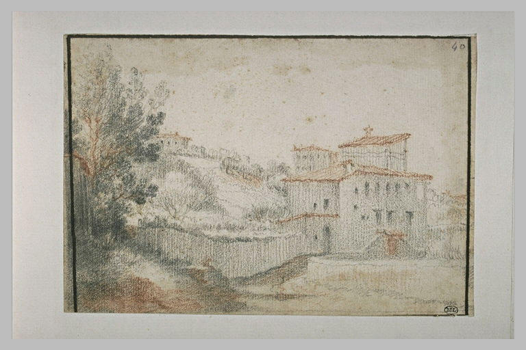 Vue d'une villa avec ses dépendances