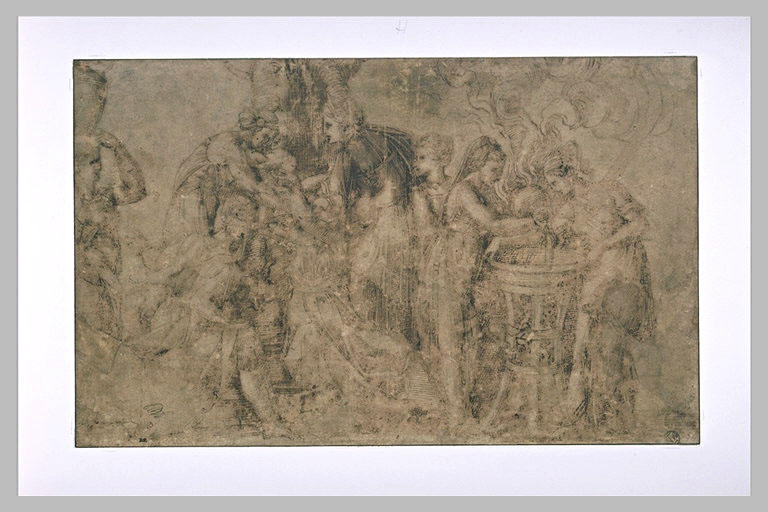 Composition avec huit femmes et un enfant : naissance d'Adonis?