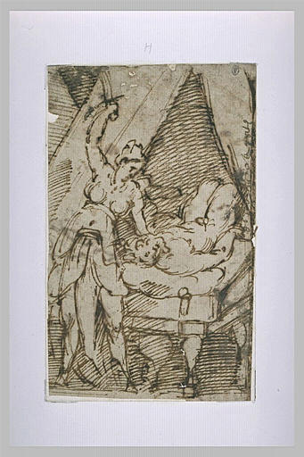 Judith tranchant la tête d'Holopherne endormi