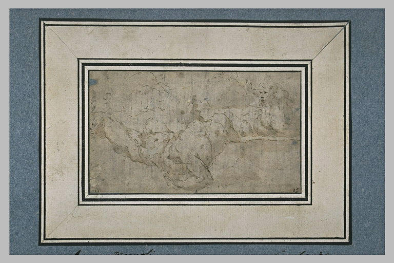 Deux hommes nus étendus à terre