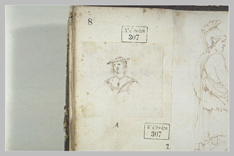Buste de femme avec un chapeau