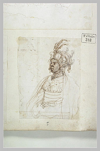 Etude d'un homme noir en costume de fantaisie