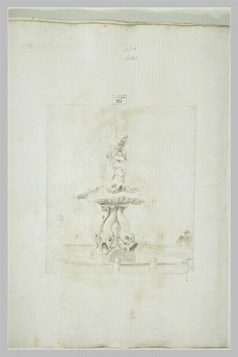 Vue de la Fontaine du Triton du Bernin, à Rome