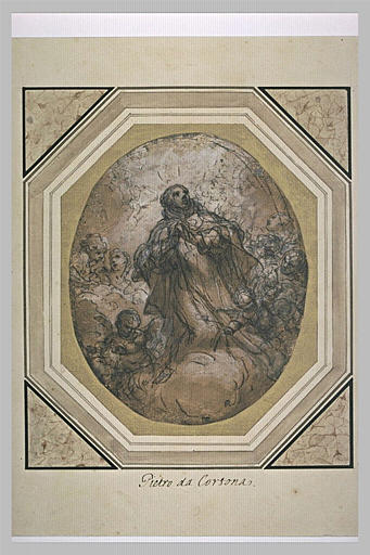 Saint dominicain en gloire sur des nuages: saint Dominique (?)