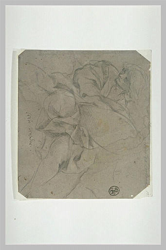 Jeune homme assis, tenant un vase