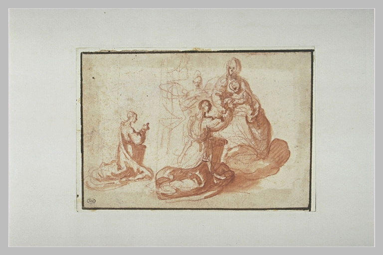 Etudes pour le Mariage mystique de sainte Catherine