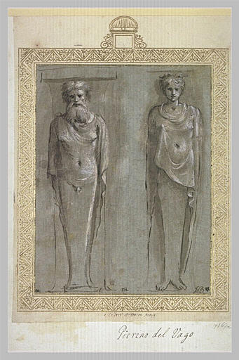 Deux termes, l'un de vieillard, l'autre de jeune femme