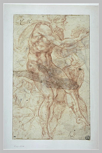 Faune dansant avec un tambourin, entouré de trois putti