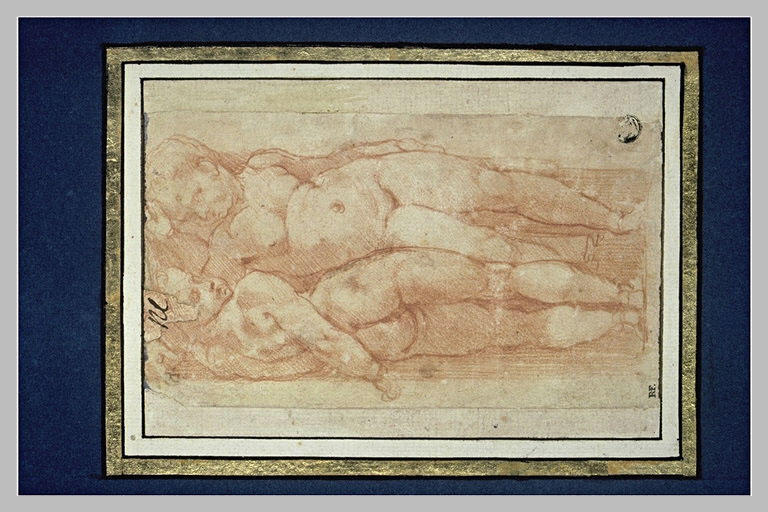 Deux putti, d'après la voûte de la Chapelle Sixtine