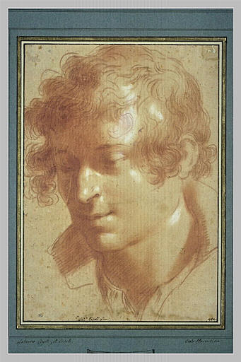 Tête de jeune-homme vue de trois quarts