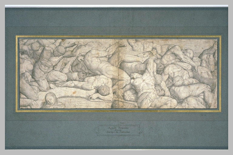 Amoncellement de noyés nus : le Déluge