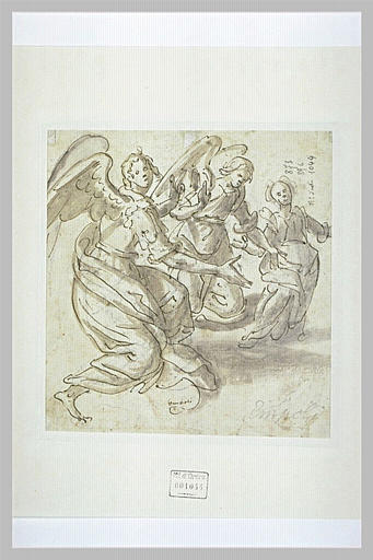 Trois anges en adoration