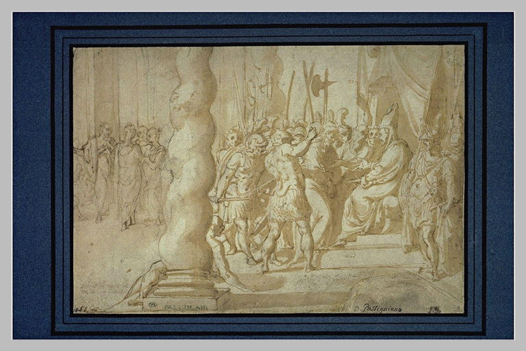 Le Christ conduit devant Caïphe par les soldats