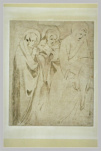Saint Jean soutenant la Vierge évanouie et deux Saintes Femmes