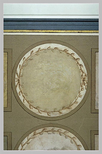Etude d'une tête d'homme aux cheveux longs et bouclés
