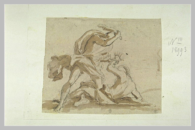 Deux hommes luttant
